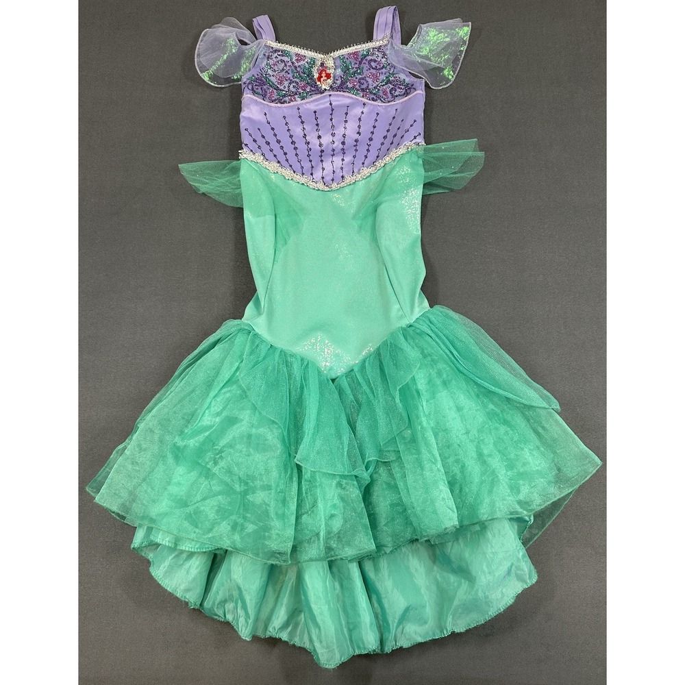 Disney Princess Little Mermaid Ariel Dress Costume Green Purple Size S (4-6)